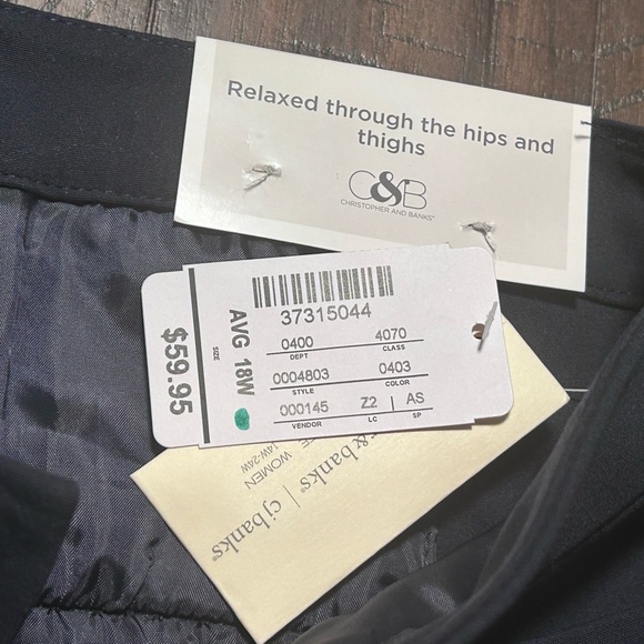 CJ Banks Woman’s Relaxed Fit High Rise Black Trousers/Dress Pants Size 18W - Picture 11 of 11